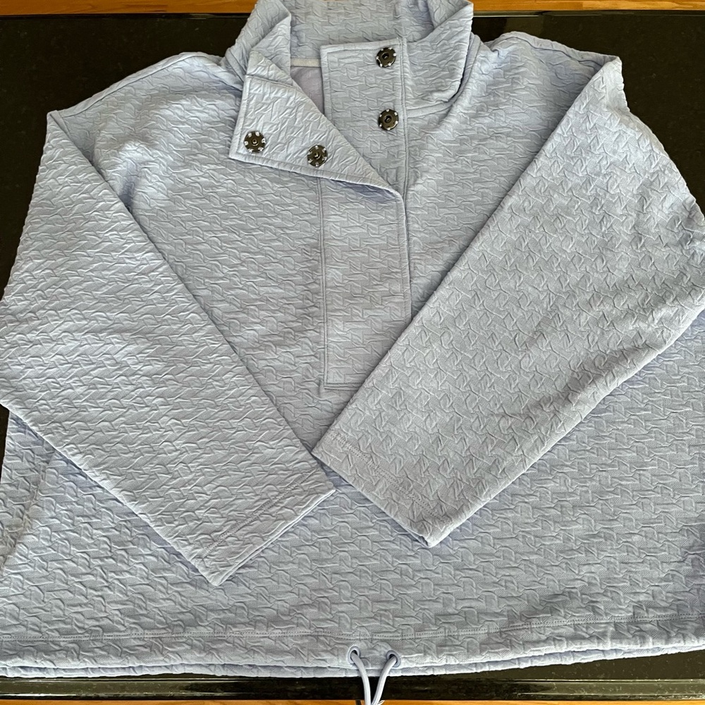 Talbots Snap Placket Pullover In Blue - image 2